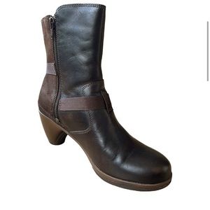 MERRELL Evera Espresso Ankle Boots Waterproof Leather Zipper Brown EU 38 US 7.5